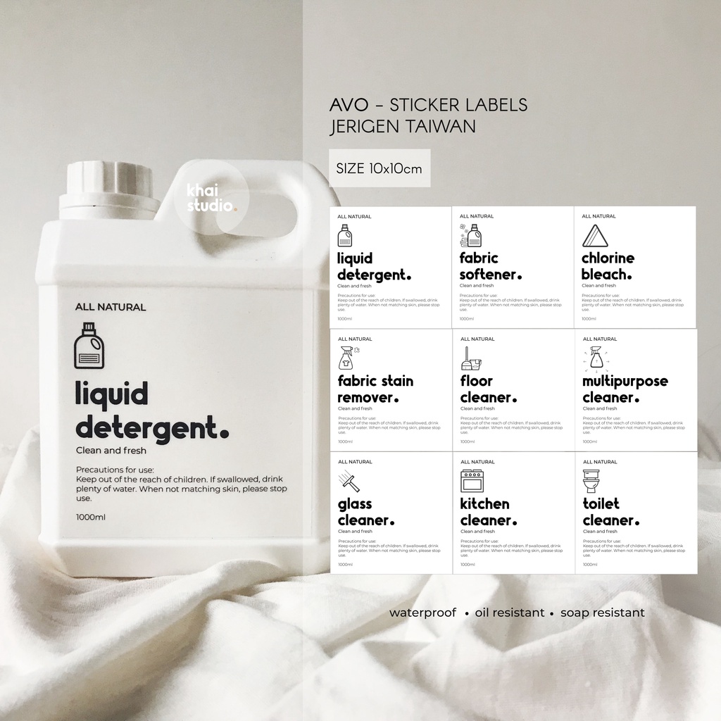 AVO - Label Sticker Botol Refill LAUNDRY