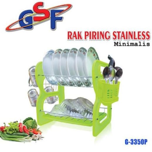 Rak Piring Stainless Steel 2 Susun / Dish Drainer GSF G 3350 minimalis