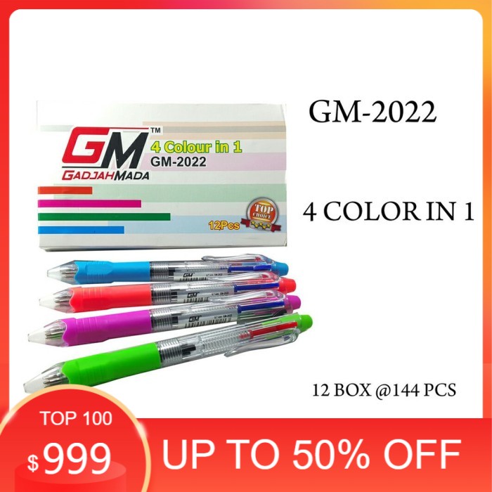 

12 PCS ALAT TULIS PUPLEN WARNA 4 IN 1 GM-2022