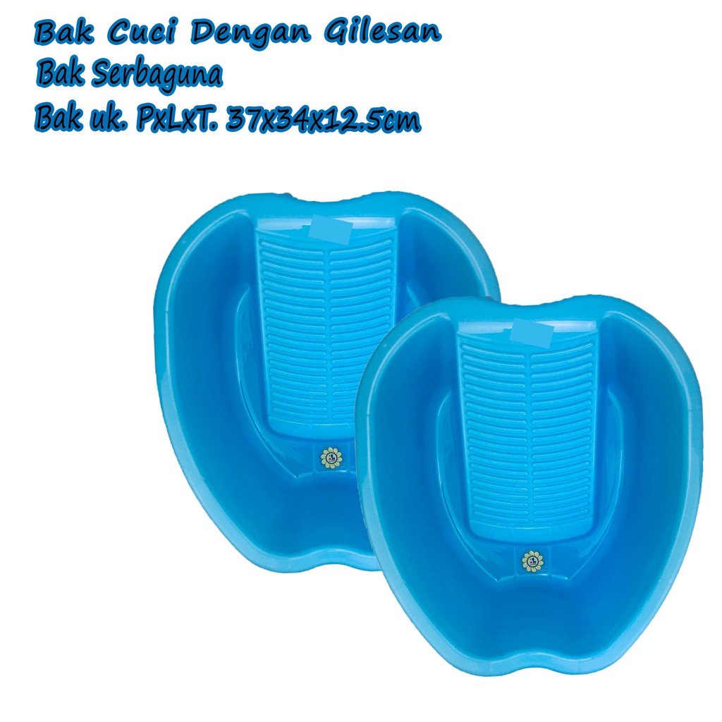 Bak Cuci * Pelastik *  Serbaguna * Dengan gilesan * 5383 * Biru