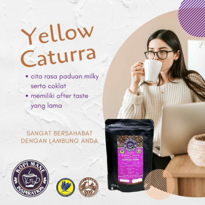 

Yellow Caturra Organic Coffee 100 gram8