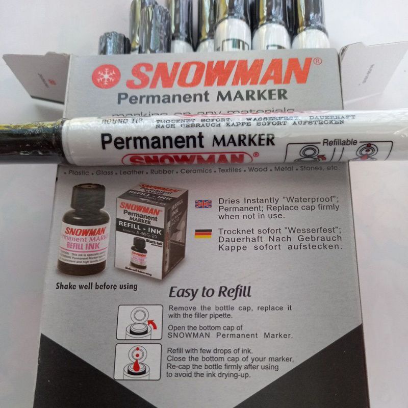 

Spidol Snowman | Permanent Marker | Black | AG 12