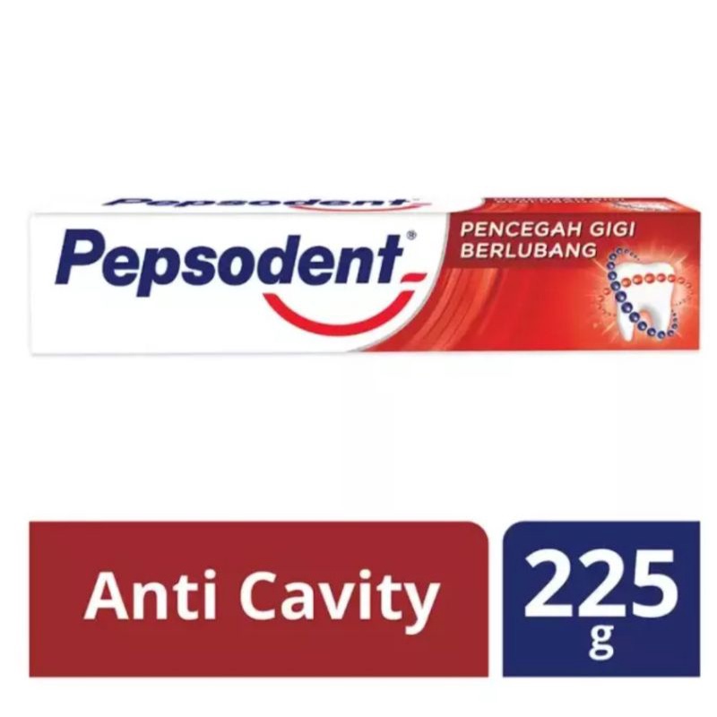 pasta gigi Pepsodent anti cavity 225gr/ odol Pepsoden merah 225 gr