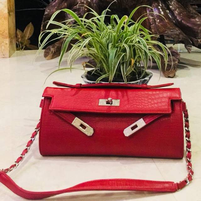 Tas kulit ular Asli merah v3, ORI 100%