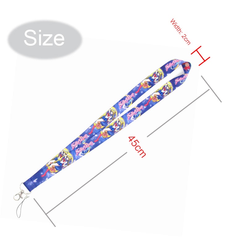 Sailor Moon Tali Lanyard Handphone / Kartu Identitas Motif Sailor Moon Anti Jatuh