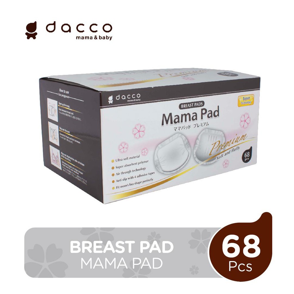 Dacco Mamapad Mama Pad Premium 68 Breastpad Breast Pads isi 68 pcs