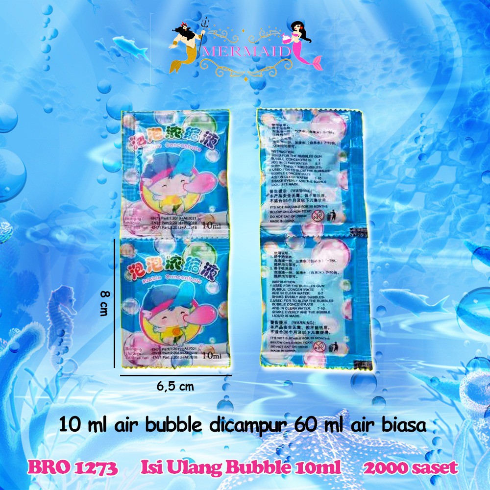 Refill Bubble Gun Isi Ulang Gelembung Busa Sabun 5 Saset BRO1273