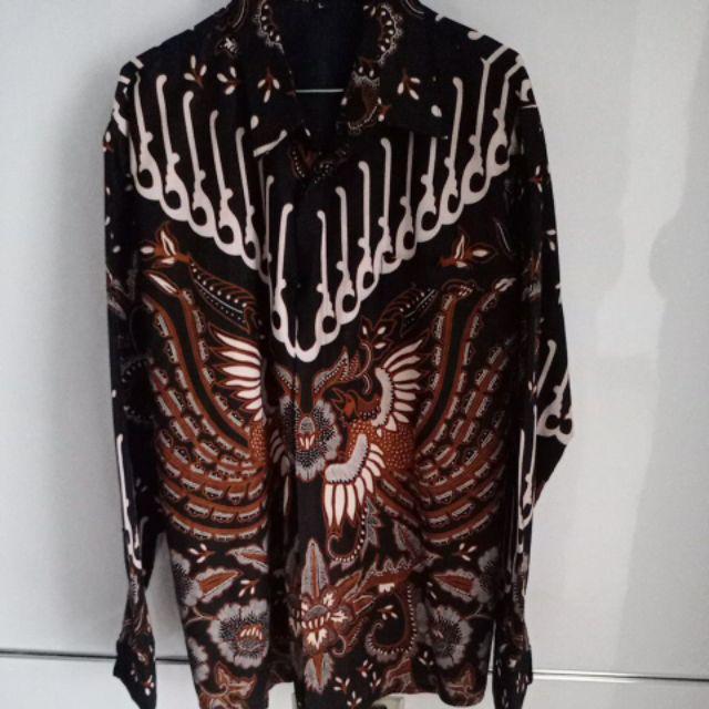 Batik Pria Parang Cendono Sogan Slim Fit Batik Solo Katun Primisima Full Furing