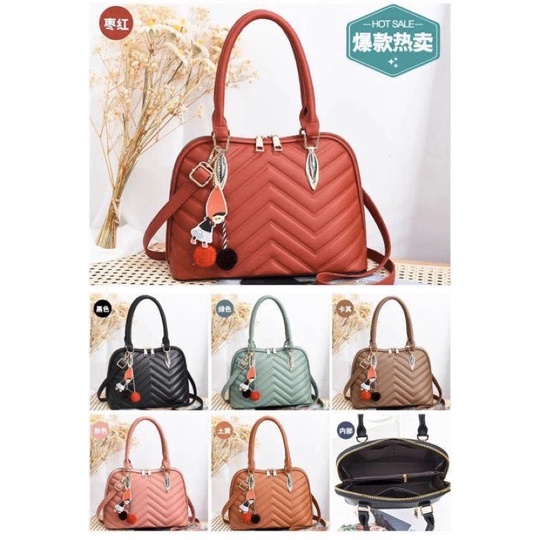 ✨✨FREE GANTUNGAN✨✨TAS HANDBAG SELEMPANG SLINGBAG IMPORT GEDE BESAR WANITA KONDANGAN LB- 247