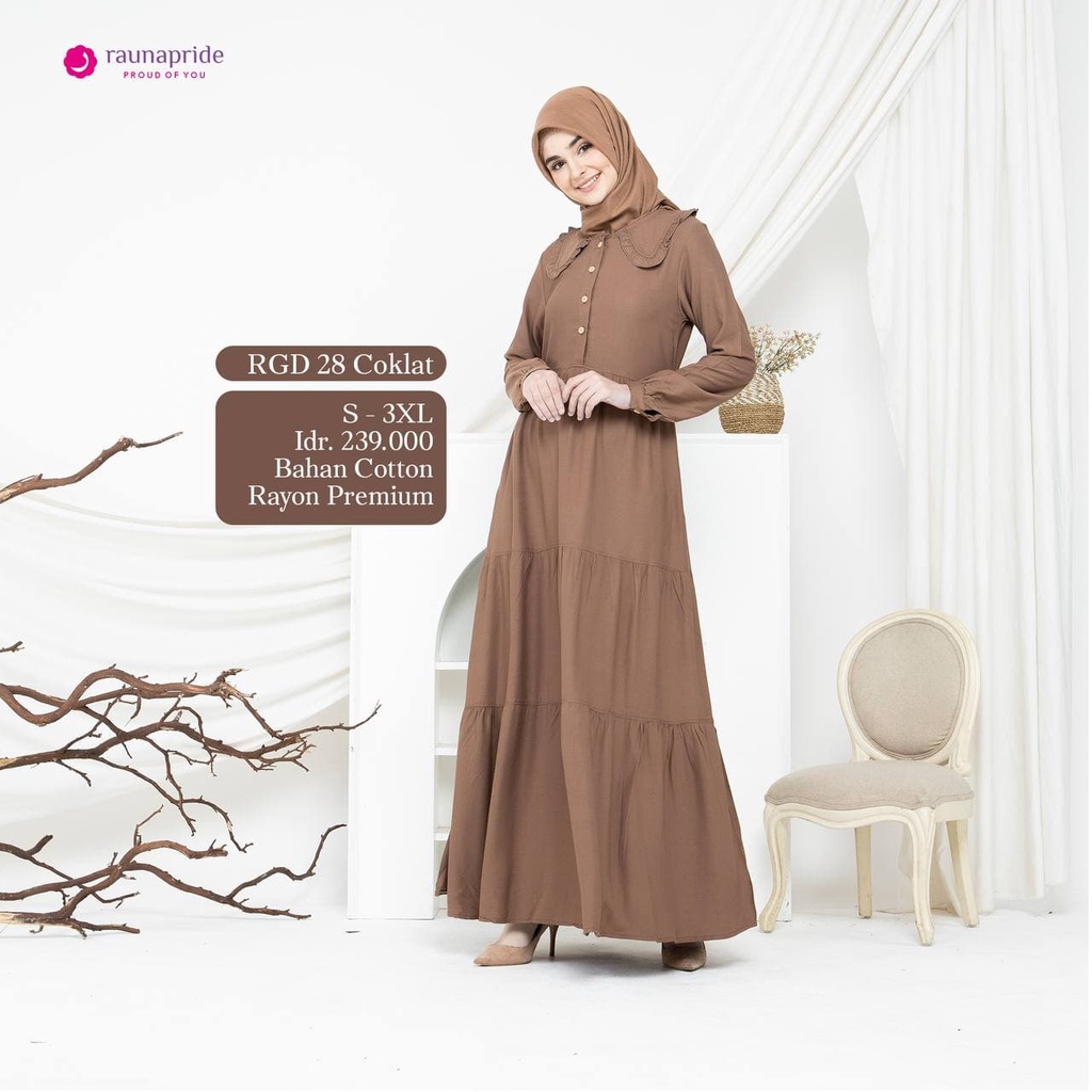 Baju Gamis Wanita Dewasa Rauna  / GD-28 / Fashion Muslim