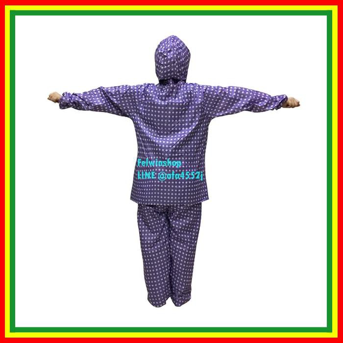 Jas Hujan Wanita Polkadot Jas Hujan Celana ~ Jas Hujan Dewasa Polkadot Rosida Cantik