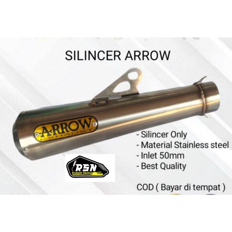 Silencer Only Knalpot Racing Arrow Byson Vixion GL JUPITER VEGA SUPRA JUPITER AEROX BEAT MIO SCOOPY