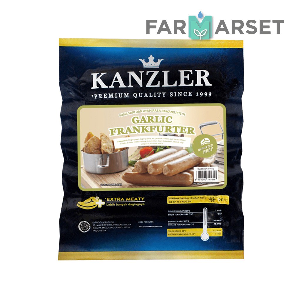 

[BANDUNG ONLY] Kanzler Garlic Frankfurter 300gr isi 6