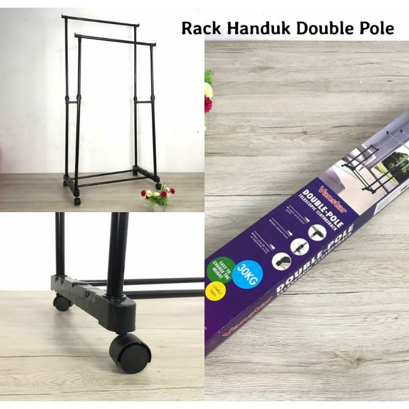 STAND HANGER DOUBLE POLE STAINLESS STEEL