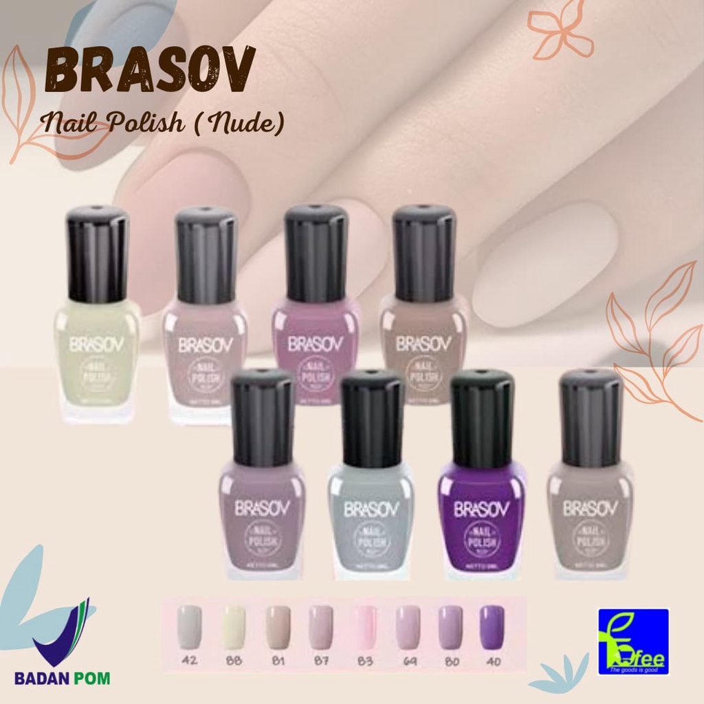 [LOCAL] -BRASOV NUDE NAIL POLISH - BRASOV KUTEKS NUDE HALAL BPOM 8ML