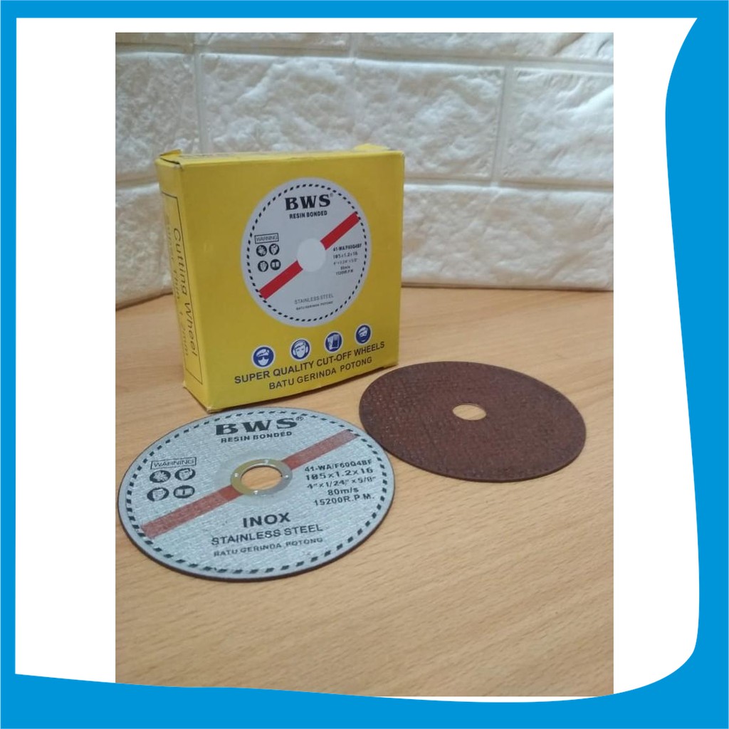 BWS cutting gerinda kating slepan potong besi 4" harga 1BOX 20PCS