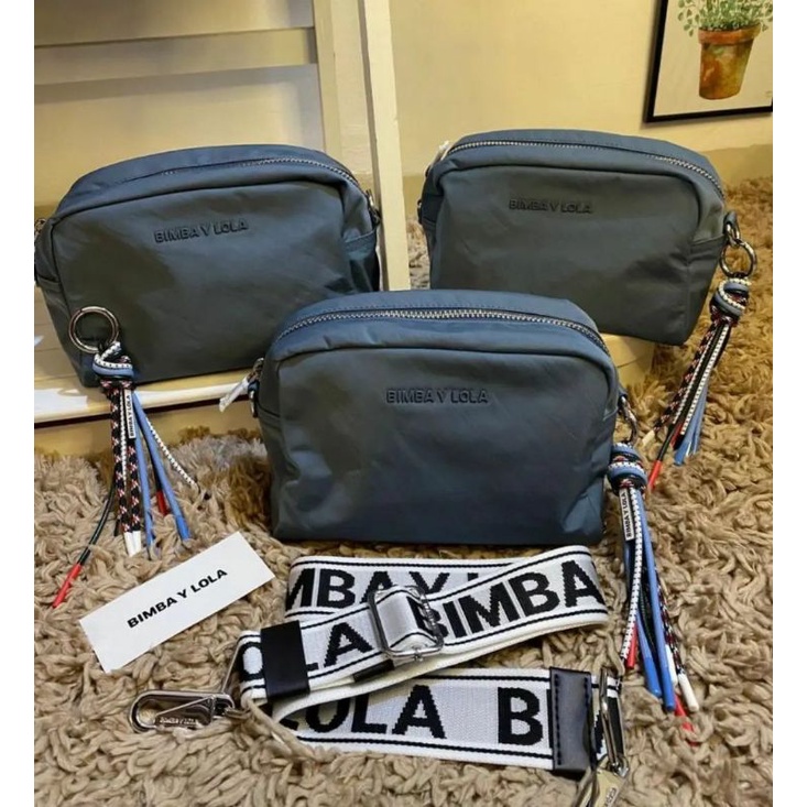 Bimba Y Lola nylon Crossbody bag denim