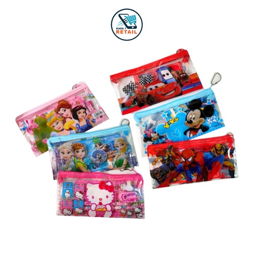 

Paket Alat Tulis Anak Sekolah Lengkap / Kado Study Set Kantong Mika