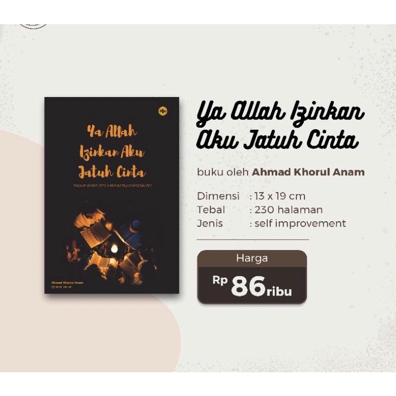 READY STOK Ya Allah Izinkan Aku Jatuh Cinta