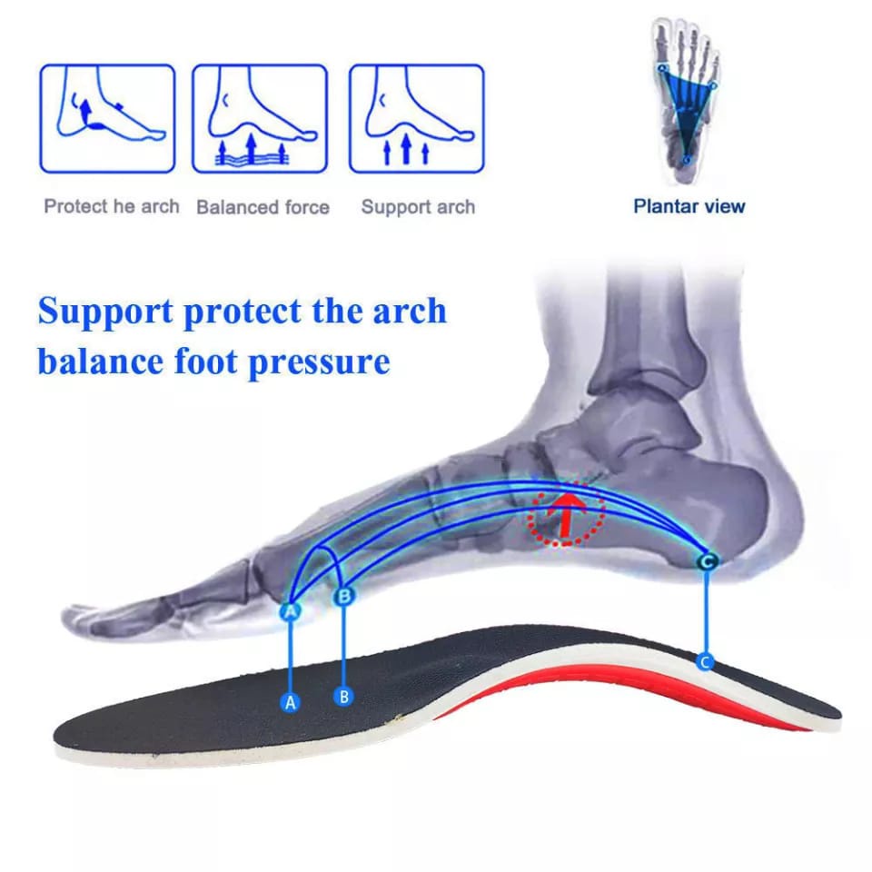 INSOLE PRIA DAN WANITA ARCH SUPPORT FLAT FOOT ALAS SEPATU OLAHRAGA DAN SEHARI HARI ALAS SEPATU KAKI DATAR SOL KAKI DATAR INSOLE SEPATU SNEAKERS