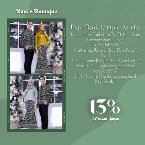 Set Baju Couple Pria Wanita Gamis Kemeja Koko Suami Istri Pasangan Muslim Modis Terbaru 2022 Pesta K