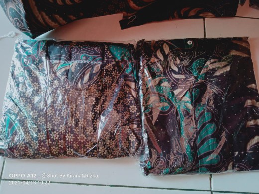 Maura Cople - Sania Ruffle Batik Cople Jazy Gamis Syari - Gamis Kerah Jazz Motif Puser. Cs