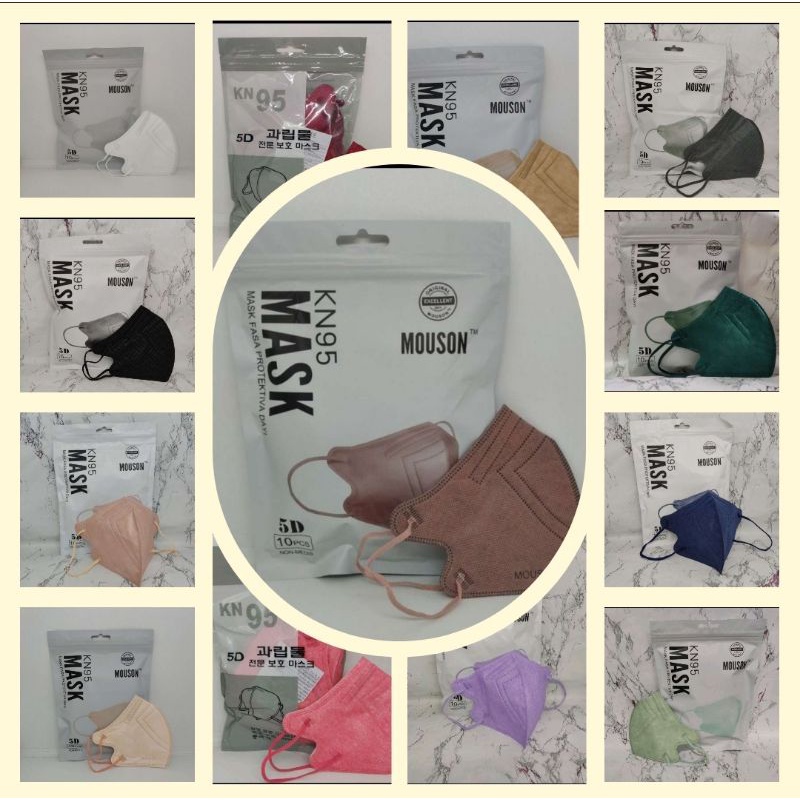 MASKER KN95 5D WARNA ISI 10LEMBAR