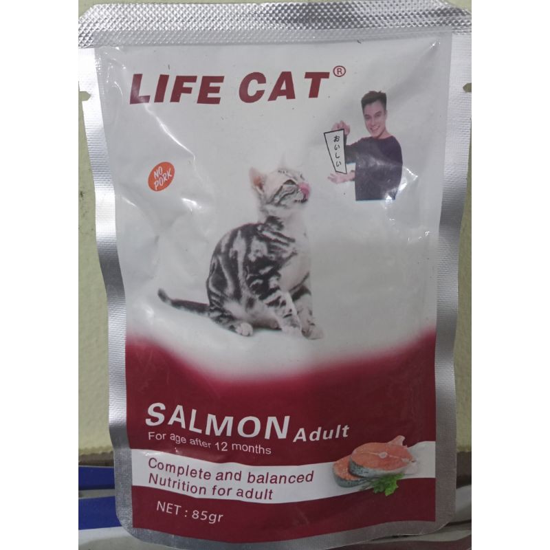 Life Cat Salmon 85g Makanan Kucing Basah Sachet Murah