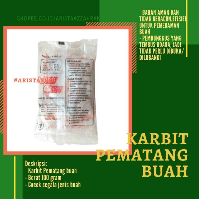 Karbit Buah / Pematang Buah 100 gram untuk pemeraman buah