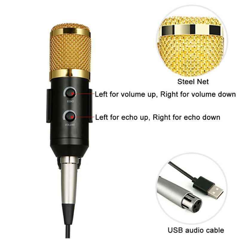 TaffSTUDIO BM-900 Paket Smule Professional Condenser Microphone with Scissor Arm Stand &amp; Pop Filterc