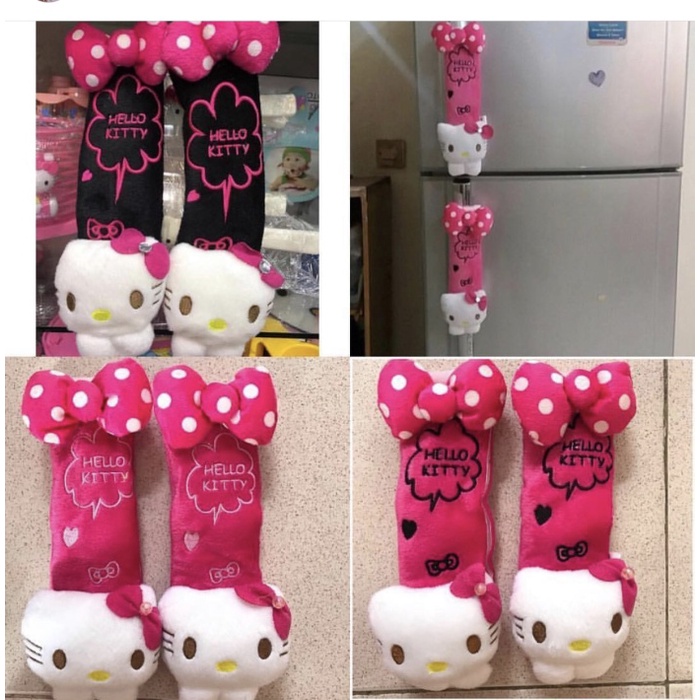 Sarung Cover Tangan Pegangan Kulkas / Cover Seatbelt Hello Kitty Isi 2 065