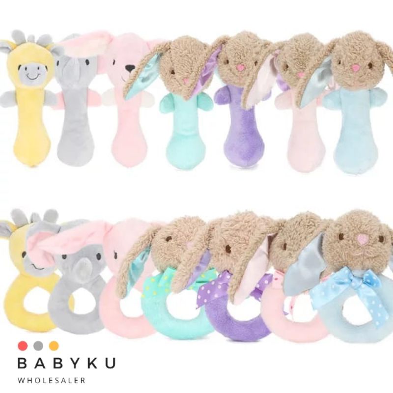 Rattle stick mainan boneka tangan bayi bunyi / baby toys animal rattle mainan bayi