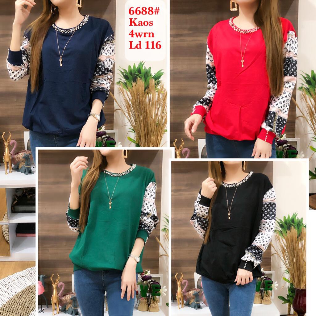 Blouse kaos tgn pnj LV 6688