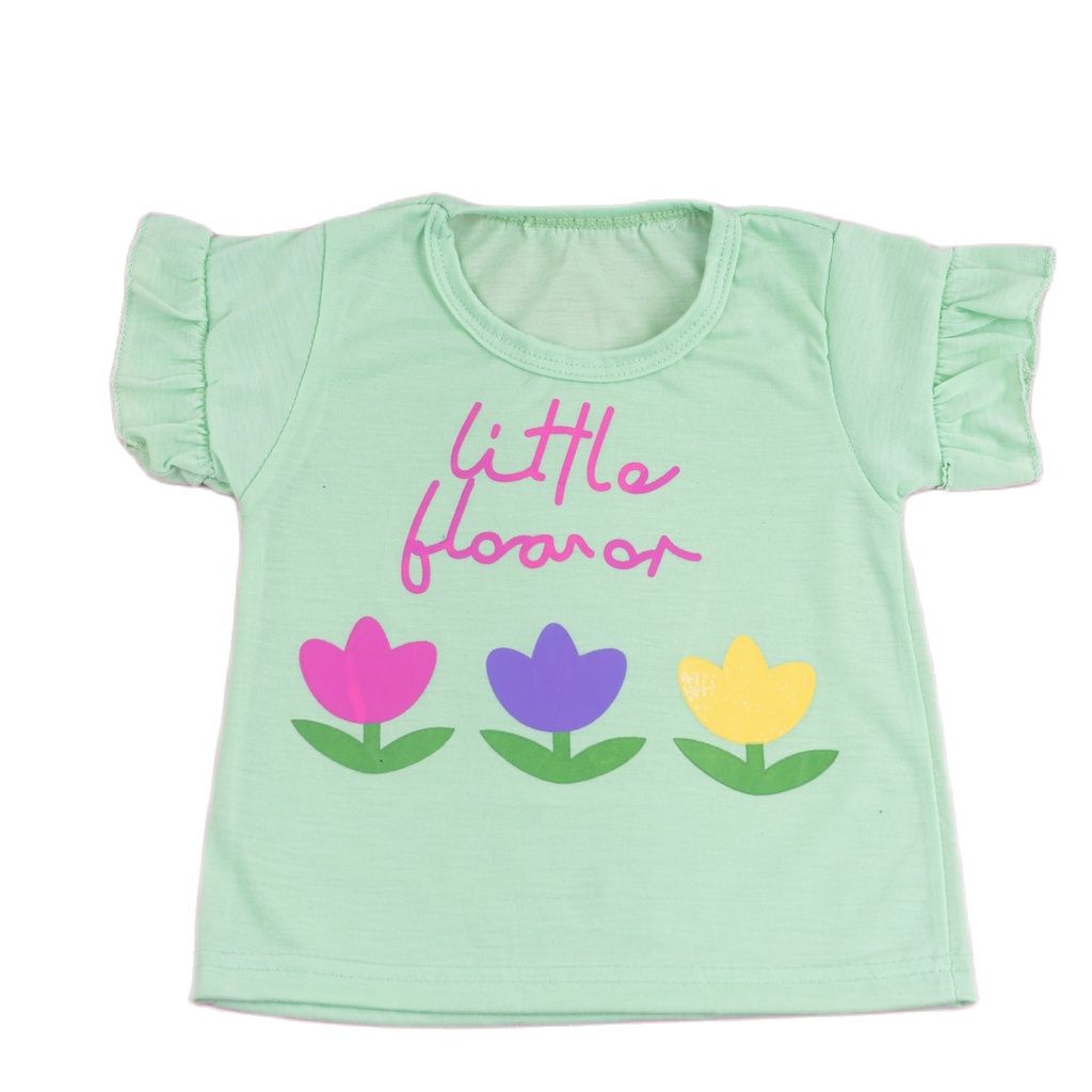 ZASKIYA - Baju Kaos Anak Dan Bayi Perempuan Model Tangan Terompet 0-4 Tahun