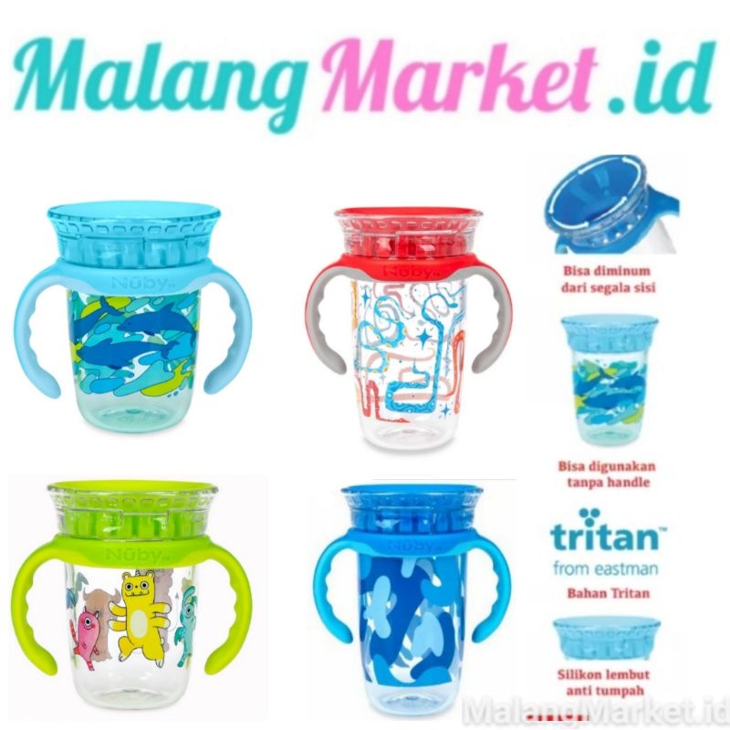 Nuby Tritan Smart Cup Bottle Nuby Sippy Cup Sip Cup Nuby 360 miracle cup