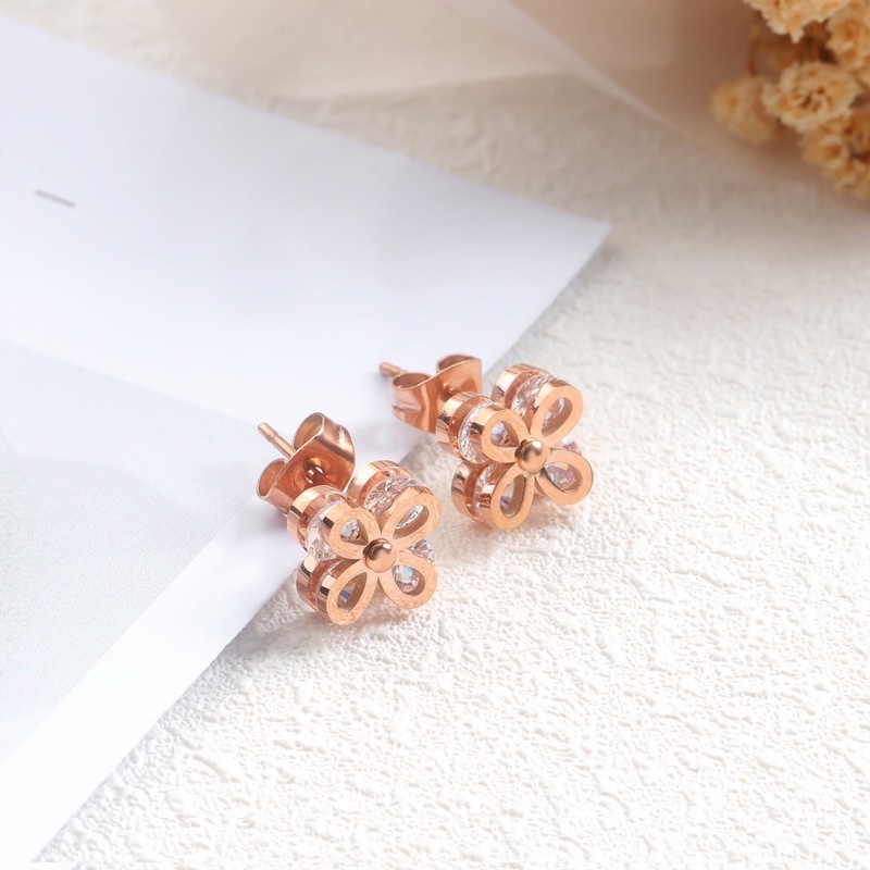 anting titanium daisy original terlaris termurah keren lucu diamonde