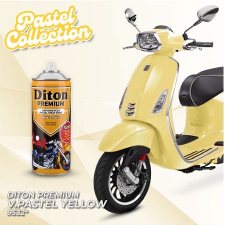 Cat Pilox Diton Premium 9532 Warna Pastel Kuning Yellow 400cc Pylok Semprot Aerosol Krayon Terbaru Bodi Mesin Velg