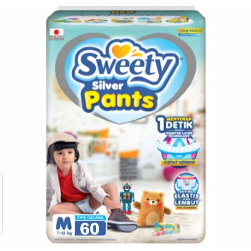 Sweety Silver Pants M60/ Popok celana sweety silver pants
