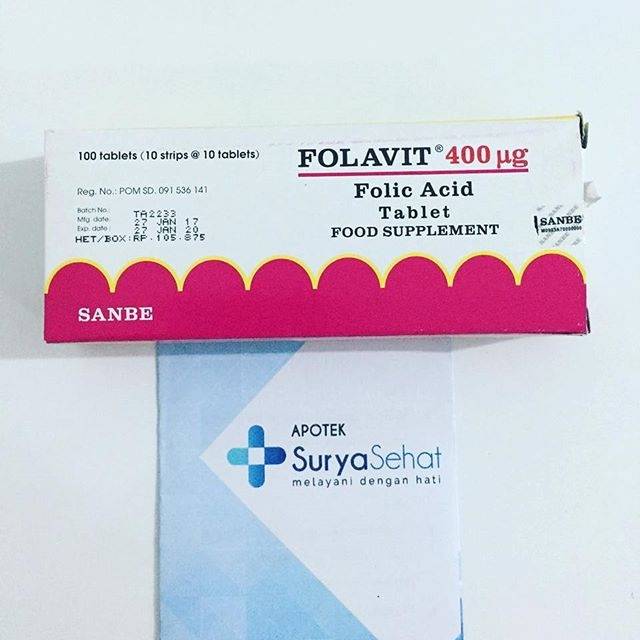 Folavit 400 mcg 1 strip isi 10 tablet - Folavit 1mg 1 strip isi 4 tablet - Promil -  Asam Folat 400