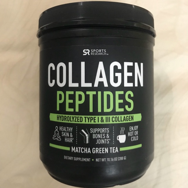 

Sports Research Collagen Peptides Matcha Premium Green Tea Keto Paleo Friendly Gluten-free