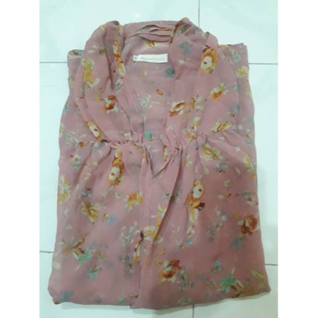 Blouse Tunik Ria Miranda Sifon Preloved