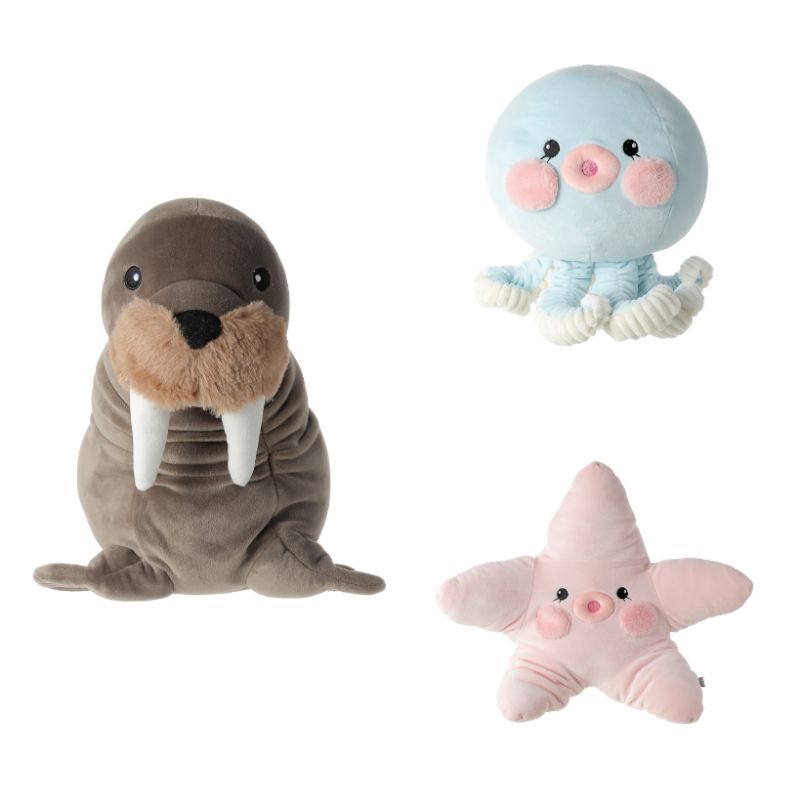 Miniso Boneka Hewan laut Octopus/Bintang Laut/Walrus