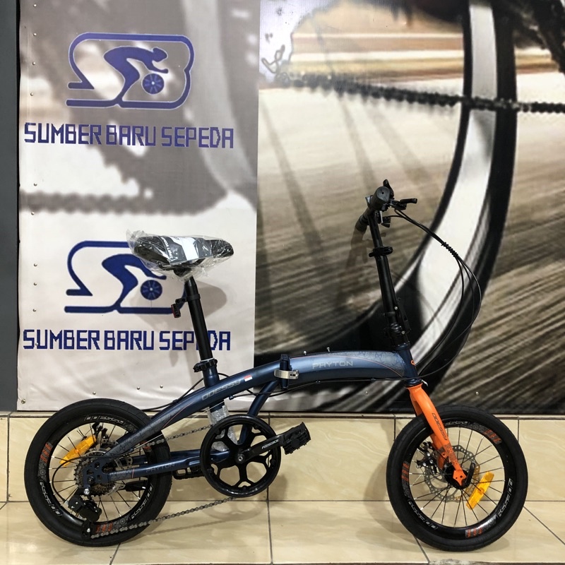 SEPEDA LIPAT ODESSY PHYTON 7 SPEED 16 INCH-Blue orange