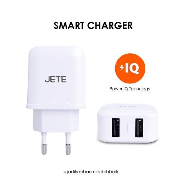 Charger Fast Charging Dual Output JETE C12  - Garansi Resmi 12 Bulan