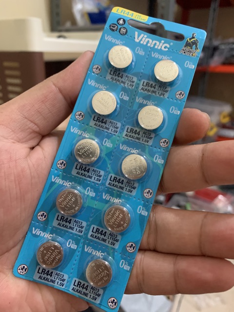 Baterai batre original vinnic LR44 AG13 L1154F