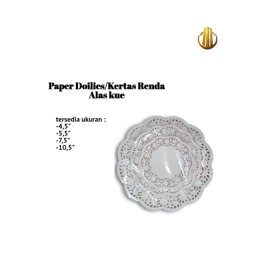 Alas Kue Kertas/Alas Renda Kue/Doilies bulat