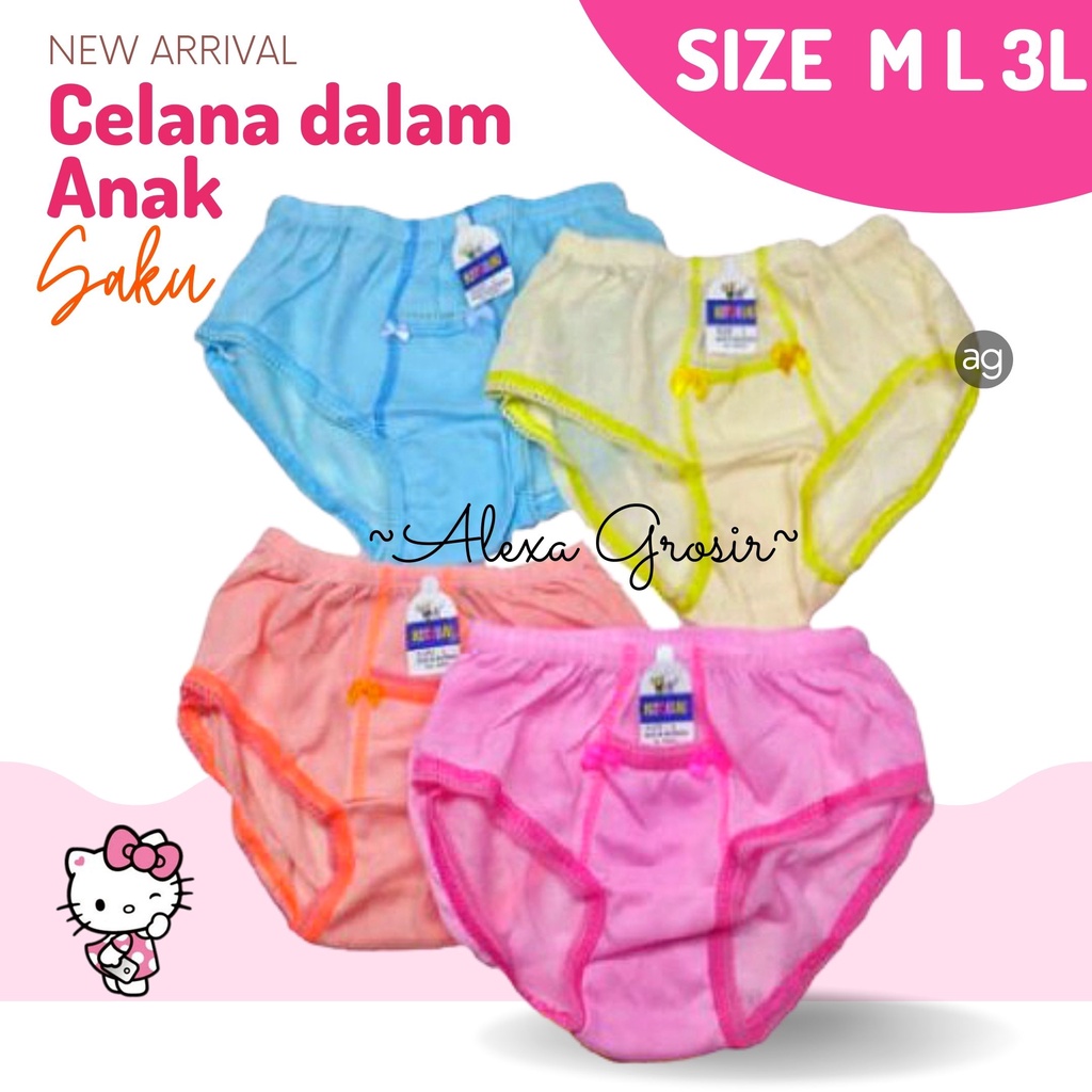 Celana Dalam Anak Cewek 3-4 Tahun Saku Celana Dalam Anak Murah Kotobuki Size L