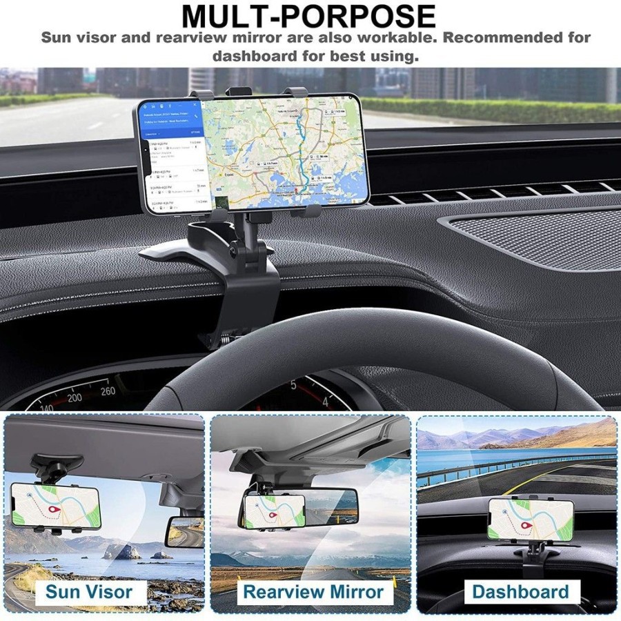 Holder Hp Mobil HD-35 Holder Hp Mobil GPS Universal HD 35 Jepit Dashboard Dan Spion Tengah