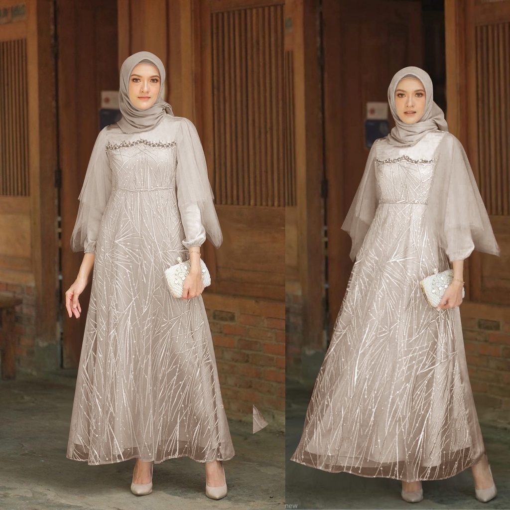 O2 Fashion / Dress Luna / PAKAIAN MUSLIM TERBARU GAMIS MUTIARA NYAMAN DI PAKAI DAN TERLIHAT MEWAH