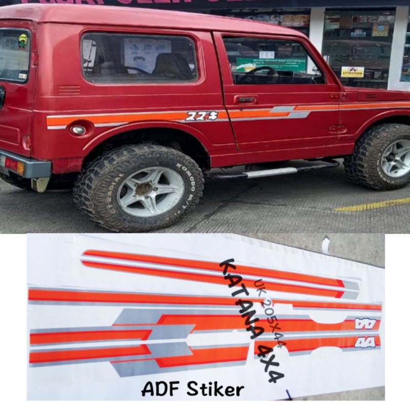 Jual stiker body katana jimny Suzuki katana 4x4 / stiker suzuki katana